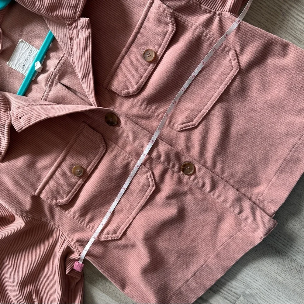 Avec Les Filles Dusty Pink Corduroy Crop Jacket Medium